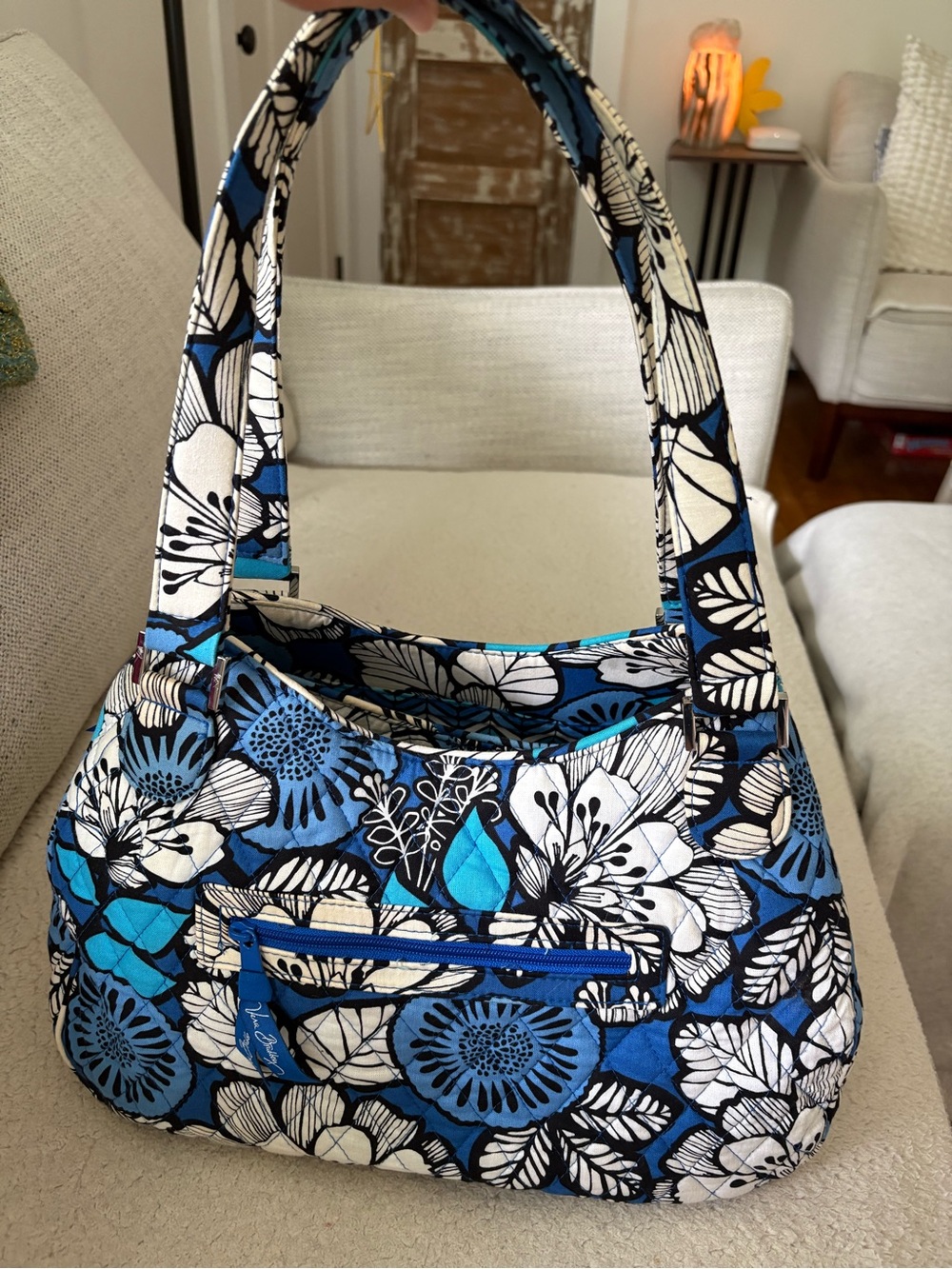 Vera Bradley Emily Satchel in Blue Bayou
